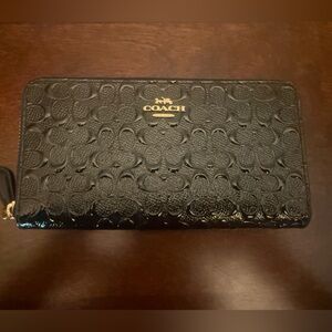 Coach Black Embossed Leather wallet